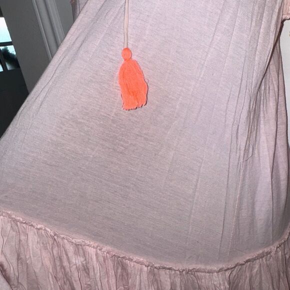 Free People Boho Pink and Floral Tunic Top - Picture 6 of 9